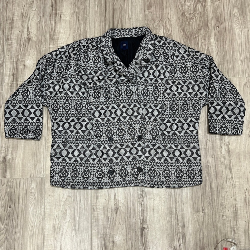 Gap Women Blazer Jacket Southwestern Tapestry Tribal Diamond Dolman Sleeve 2XL